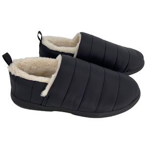 Vionic Tranquil Faux Fur Comfort Slippers Shoes Warm Women US 8.5 Black